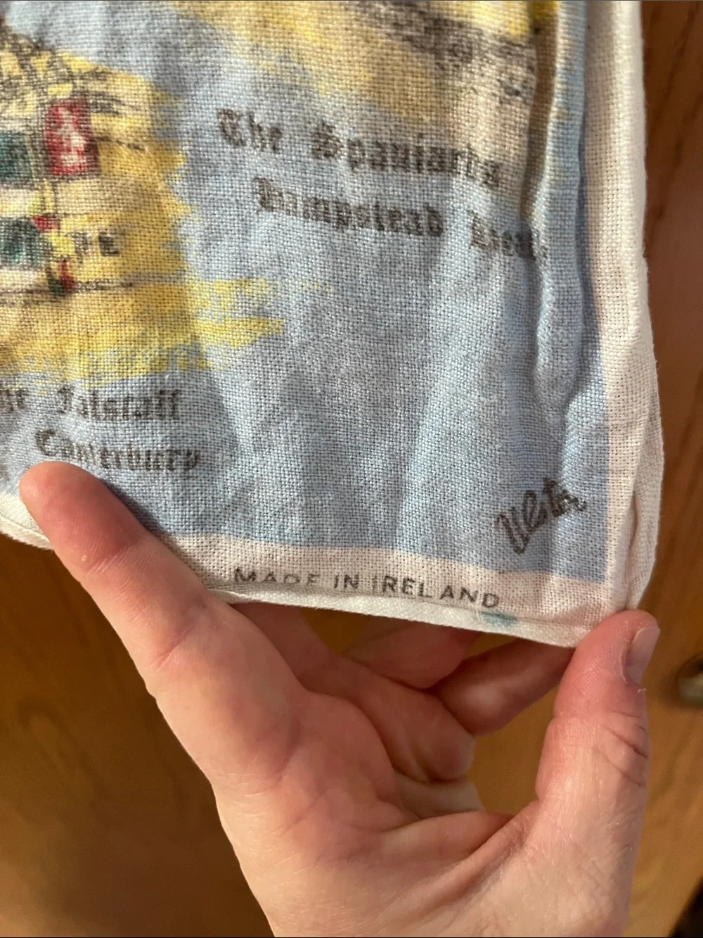 Vintage Ulster Weavers Linen Tea Towel “Old Inns” Made in Ireland - RARE
